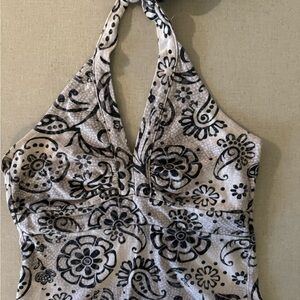 2000s Halter Top - Black and White